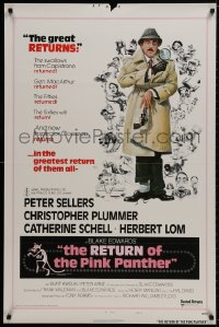9g862 RETURN OF THE PINK PANTHER style B 1sh 1975 Peter Sellers as Inspector Jacques Clouseau!