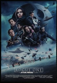 9g869 ROGUE ONE int'l advance DS 1sh 2016 Star Wars Story, different montage over death troopers!