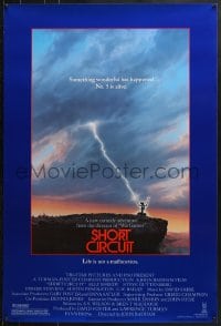 9g887 SHORT CIRCUIT 1sh 1986 cool artwork of Johnny Five being struck by lightning by John Alvin!