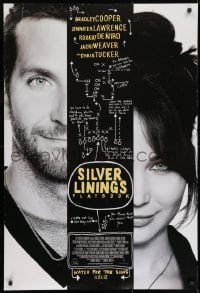 9g891 SILVER LININGS PLAYBOOK advance DS 1sh 2012 split image of Bradley Cooper, Jennifer Lawrence!