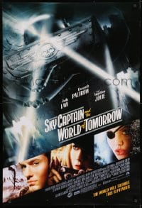 9g896 SKY CAPTAIN & THE WORLD OF TOMORROW advance DS 1sh 2004 Jude Law, Gwyneth Paltrow, Jolie!