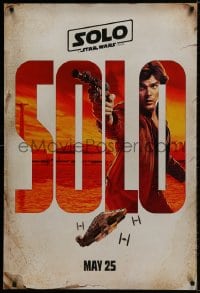 9g907 SOLO teaser DS 1sh 2018 A Star Wars Story, Ron Howard, Alden Ehrenreich in the title role!