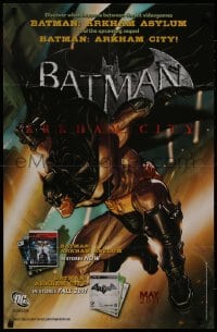 9g224 BATMAN 22x34 special poster 2011 completely different art, promoting Arkham Asylum/City!