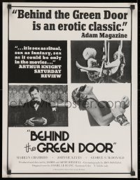 9g226 BEHIND THE GREEN DOOR 17x22 special poster 1972 Mitchell Bros., Marilyn Chambers, cast style!