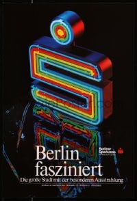 9g337 BERLINER SPARKASSE fasziniert style 14x21 German advertising poster 1990s cool design!