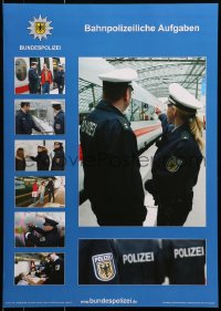 9g228 BUNDESPOLIZEI bahnpolizeiliche style 17x24 German special poster 2000s police officers!