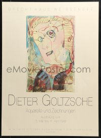 9g161 DIETER GOLTZSCHE 20x28 German museum/art exhibition 1993 wild art by the artist!