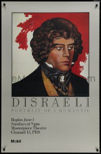 9g491 DISRAELI PORTRAIT OF A ROMANTIC tv poster 1980 artwork of the Prime Minister by Paul Davis!