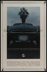 9g093 FILMEX '74 25x38 film festival poster 1974 Los Angeles Film Festival, Jaguar XK-E close up!