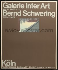 9g166 GALERIE INTER ART silkscreen 22x27 German museum/art exhibition 1973 cool art by the artist!