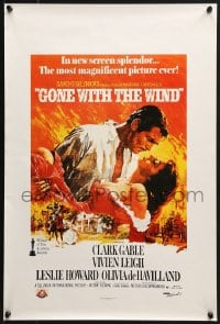 9g252 GONE WITH THE WIND 16x24 special poster 1989 Clark Gable, Vivien Leigh, Terpning art!