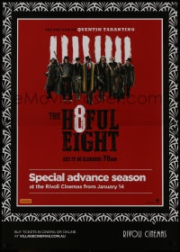 9g260 HATEFUL EIGHT 33x47 Australian special poster 2015 Tarantino, see it in glorious 70mm!