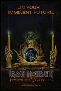 9g110 IRON MAIDEN 24x36 music poster 1988 Seventh Son of a Seventh Son, Riggs art of Eddie!