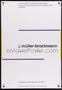 9g174 J. MULLER-BROCKMANN 27x39 German art exhibition 1994 title design over white background!