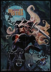 9g273 LADY JUSTICE 24x34 Canadian special poster 1995 created by Neil Gaiman, Brereton art!