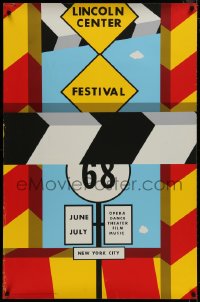 9g277 LINCOLN CENTER FESTIVAL 30x45 special poster 1986 different road signs by Allan D'Arcangelo!