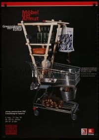 9g188 MOBEL DER ARMUT 24x33 German museum/art exhibition 1995 completely different shopping cart!