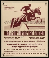 9g298 REIT U FAHR-TURNIER BAD NAUHEIM 24x29 German special poster 1935 art of horse jumping event!