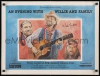 9g472 WILLIE NELSON 18x24 commercial poster 1980s Palmer art of the original outlaw country singer!