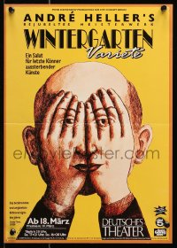 9g092 WINTERGARTEN VARIETE 12x17 German stage poster 2000 wild close-up art of man's 'face'!