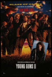 9g117 YOUNG GUNS II 24x36 music poster 1990 Emilio Estevez, Christian Slater & Keifer Sutherland!