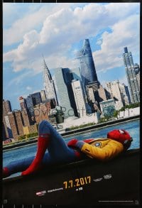 9g914 SPIDER-MAN: HOMECOMING teaser DS 1sh 2017 Holland in the title role, New York City skyline!