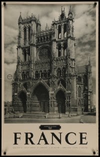 9g065 FRANCE Cathedrales de France 25x39 French travel poster 1950s tourist destination images!