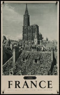 9g069 FRANCE La Cathedrale style 25x39 French travel poster 1950s great tourist destination images!