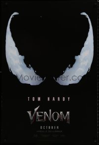 9g975 VENOM teaser DS 1sh 2018 Tom Hardy in the title role, Tom Holland as Spider-Man, logo!