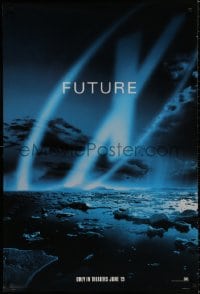 9g993 X-FILES style B teaser DS 1sh 1998 David Duchovny, Gillian Anderson, Fight the Future!