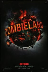 9g999 ZOMBIELAND teaser 1sh 2009 Harrelson, Eisenberg, this place is so dead, wild image of Earth!