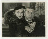 9h120 3 DUMB CLUCKS 8x10 still 1937 Curly Howard acting nervous around Lucille Lund, 3 Stooges!