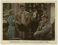 9h016 ANDY HARDY'S DOUBLE LIFE color 8x10.25 still 1942 Parker watches man stare at Mickey Rooney!