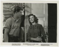 9h157 BACHELOR & THE BOBBY-SOXER 8x10.25 still 1947 pretty Shirley Temple smiling at Johnny Sands!