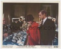 9h008 BREAKFAST AT TIFFANY'S color 8x10 still 1961 Audrey Hepburn & George Peppard shop for diamonds!
