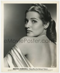 9h216 BRENDA MARSHALL 8.25x10 still 1940s glamour portrait in backless dress looking over shoulder!