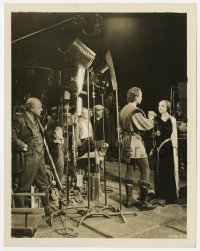 9h297 CRUSADES candid 8x10 still 1935 Cecil B DeMille directs Henry Wilcoxon & daughter Katherine!