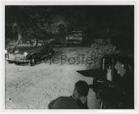 9h298 CRY IN THE NIGHT candid 8.25x10 still 1956 cameras filming cars at night by Floyd McCarty!