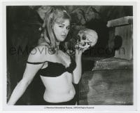 9h299 CRY OF THE BANSHEE 8.25x10 still 1970 barely dressed tavern wench Jan Rossini with skull!