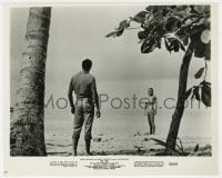 9h349 DR. NO 8.25x10 still 1962 Sean Connery as James Bond & censored Ursula Andress on beach!