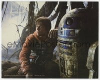9h043 EMPIRE STRIKES BACK color 8x10 still 1980 c/u of Mark Hamill as Luke & R2-D2 in the swamp!