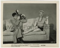 9h407 FIGHTING TROUBLE 8x10 still 1956 Huntz Hall takes photograph of sexy Laurie Mitchell!