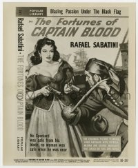 9h419 FORTUNES OF CAPTAIN BLOOD 8x10 still 1950 cool cover art for tie-in paperback book!