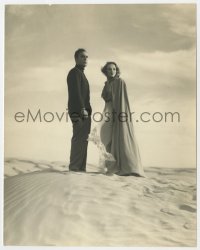9h433 GARDEN OF ALLAH deluxe 8x10 still 1936 Marlene Dietrich & Charles Boyer standing on sand dune!