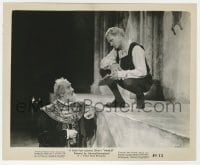 9h472 HAMLET 8.25x10 still 1949 director/star Laurence Olivier crouching on stage & getting advice!