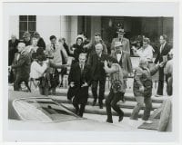 9h482 HAWKINS TV 8x10.25 still 1974 James Stewart & Strother Martin chased by news reporters!