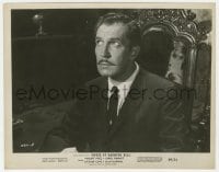 9h502 HOUSE ON HAUNTED HILL 8x10.25 still 1959 seated close up of Vincent Price looking upward!