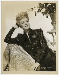 9h518 IRENE DUNNE 8x10.25 still 1945 great close portrait wearing sequined dress for Over 21!