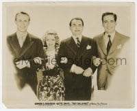 9h561 KID GALAHAD candid 8x10 still 1937 posed portrait of Humphrey Bogart, Robinson, Davis & Morris!
