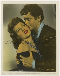 9h070 LOVES OF CARMEN color 8x10 still 1948 romantic close up of sexy Rita Hayworth & Glenn Ford!